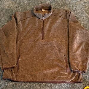Duluth Trading Co Brown Fleece Pullover - 2XL/Tall